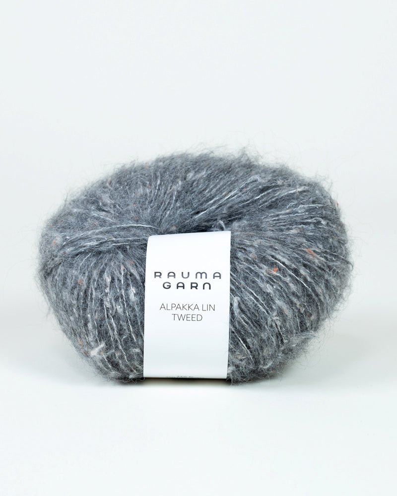 Rauma Alpakka Lin Tweed Mørk grå (21266)