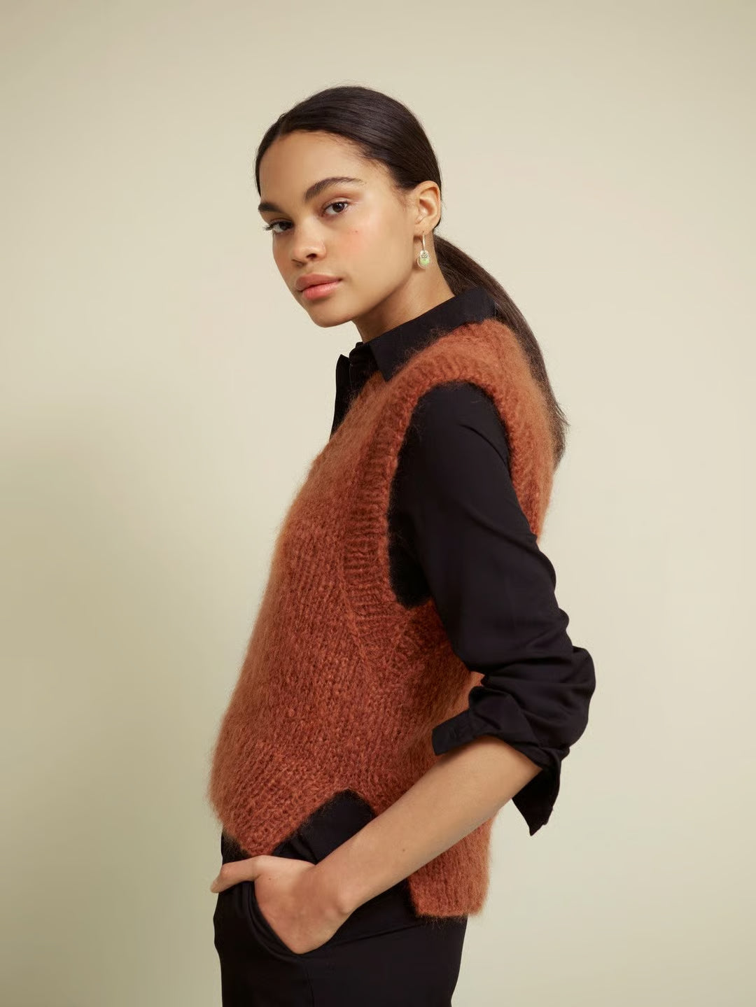 HEFTE 375 Vester Tjukk Mohair Barn & Dame