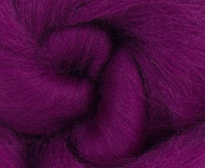 Corriedale Top - Plum