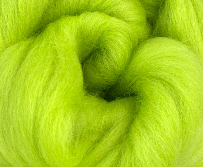 Corriedale Top - Lime Zest