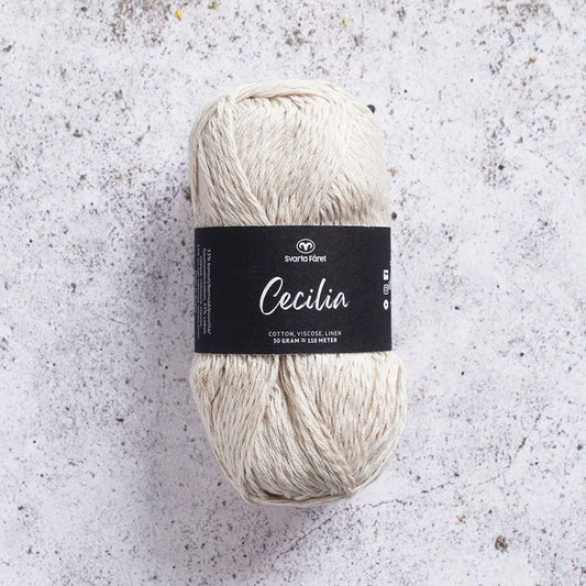 Svarta Fåret Cecilia Natural White (005) Summer DK Yarn in Cotton, Viscose and Linen