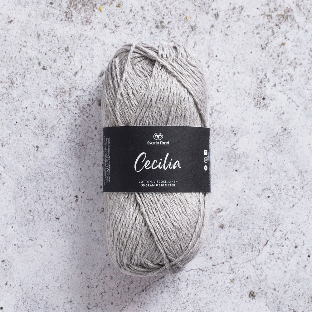 Svarta Fåret Cecilia Rhino Grey (012) Summer DK Yarn in Cotton, Viscose and Linen
