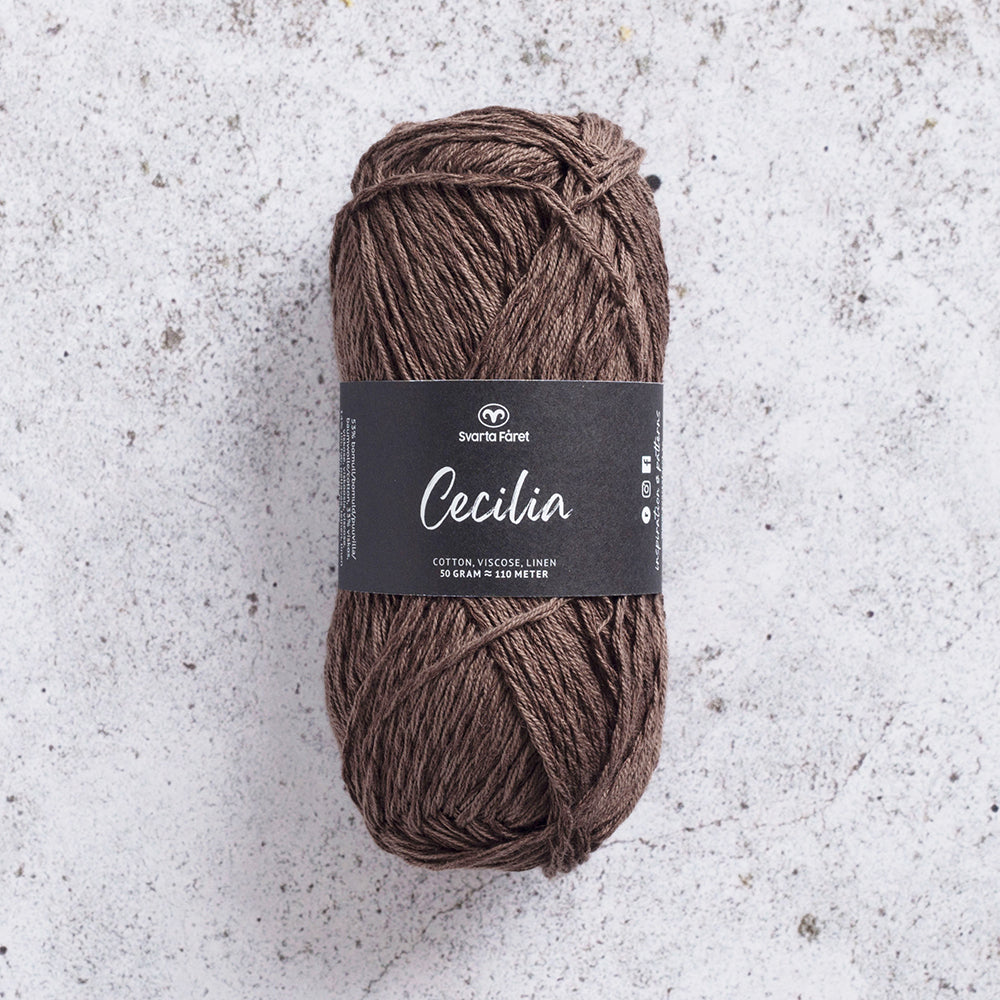Svarta Fåret Cecilia Wooden Brown (025) Summer DK Yarn in Cotton, Viscose and Linen