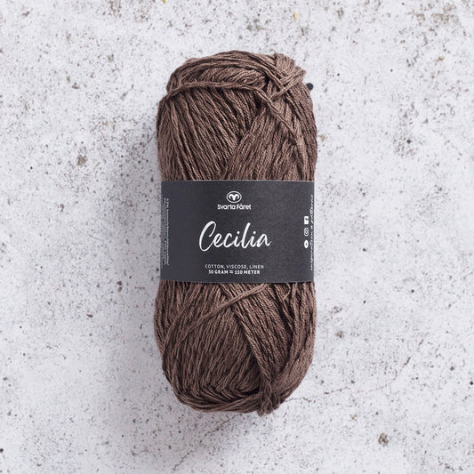 Svarta Fåret Cecilia Wooden Brown (025) Summer DK Yarn in Cotton, Viscose and Linen