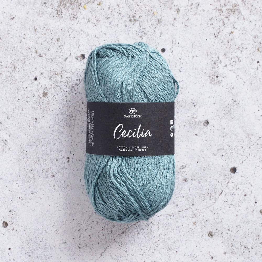 Svarta Fåret Cecilia Eggshell Blue (069) Summer DK Yarn in Cotton, Viscose and Linen