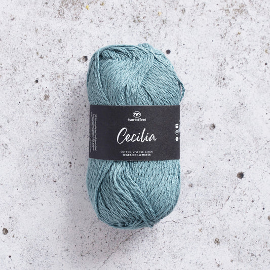 Svarta Fåret Cecilia Eggshell Blue (069) Summer DK Yarn in Cotton, Viscose and Linen