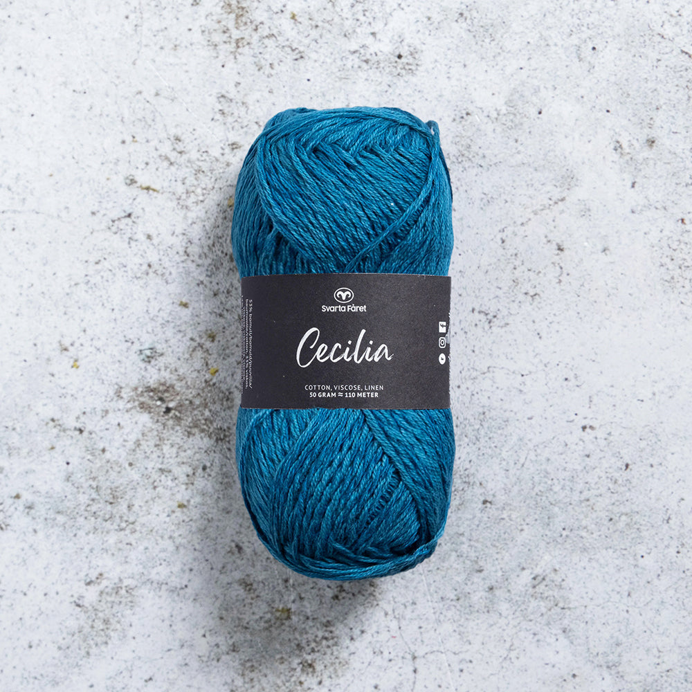 Svarta Fåret Cecilia Ocean Blue (283) Summer DK Yarn in Cotton, Viscose and Linen