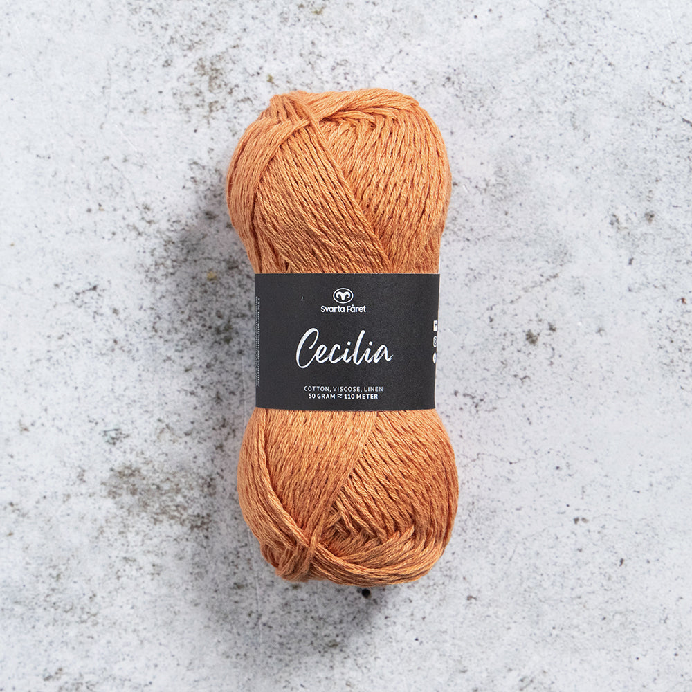 Svarta Fåret Cecilia Brick Orange (285) Summer DK Yarn in Cotton, Viscose and Linen