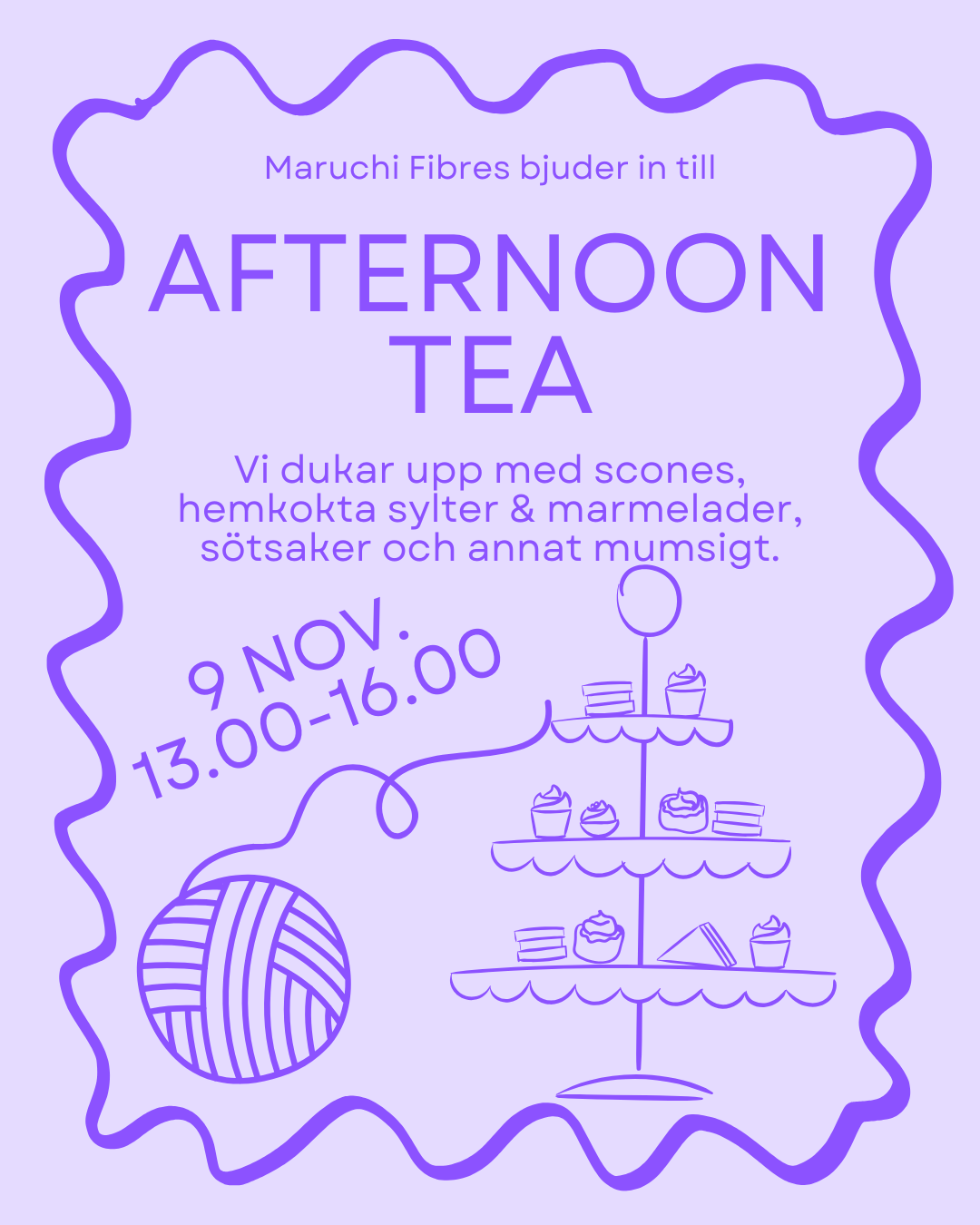 Afternoon Tea 9/11 13.00-16.00