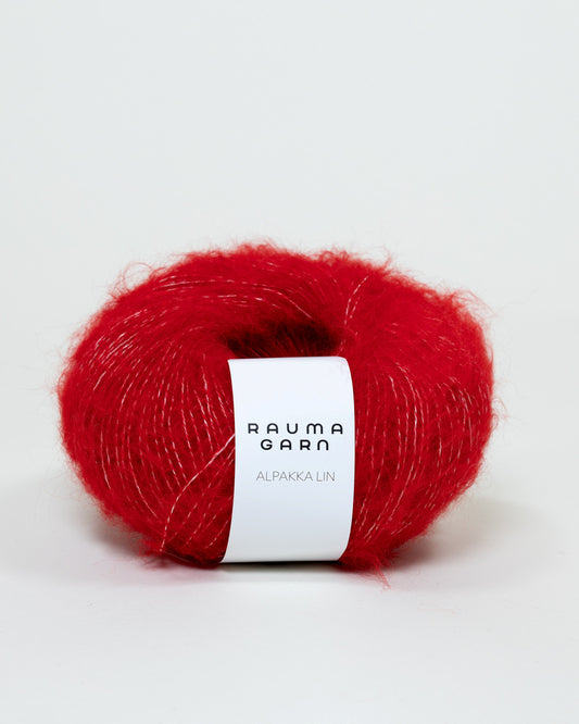 Rauma Alpakka Lin Rød (1365)