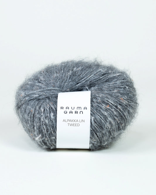 Rauma Alpakka Lin Tweed Mørk grå (21266)