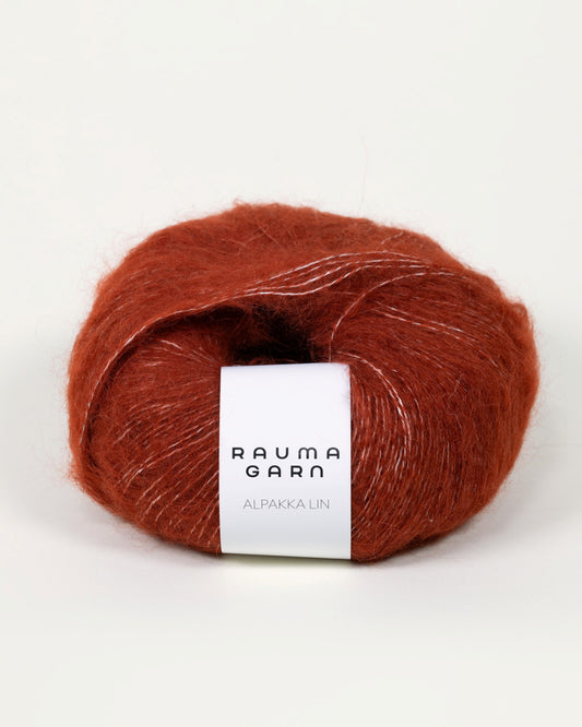 Rauma Alpakka Lin Rubinrød (1387)