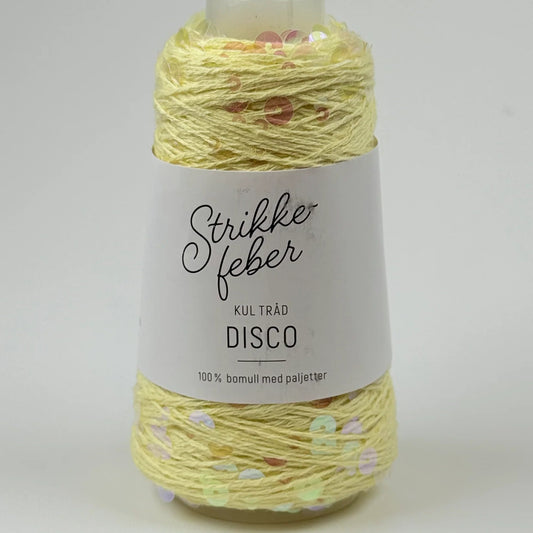 Disco - Light yellow with transparent sequins (130)