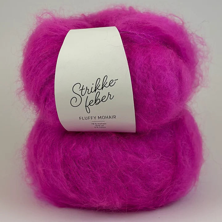 Strikkefeber Fluffy Mohair Neon Rosa
