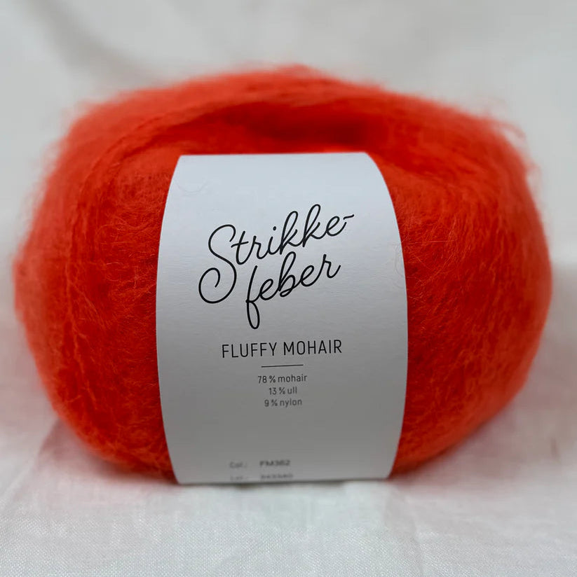 Strikkefeber Fluffy Mohair Pop Orange (362)