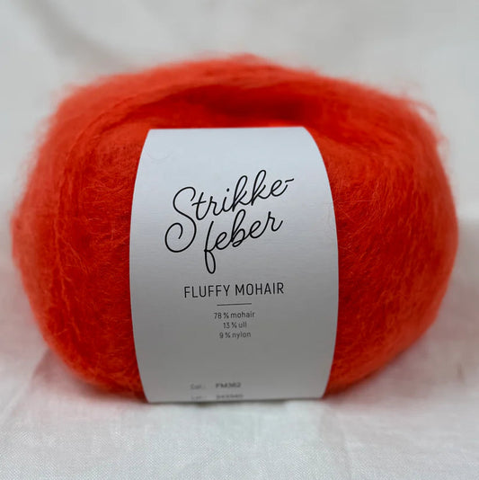 Strikkefeber Fluffy Mohair Pop Orange (362)
