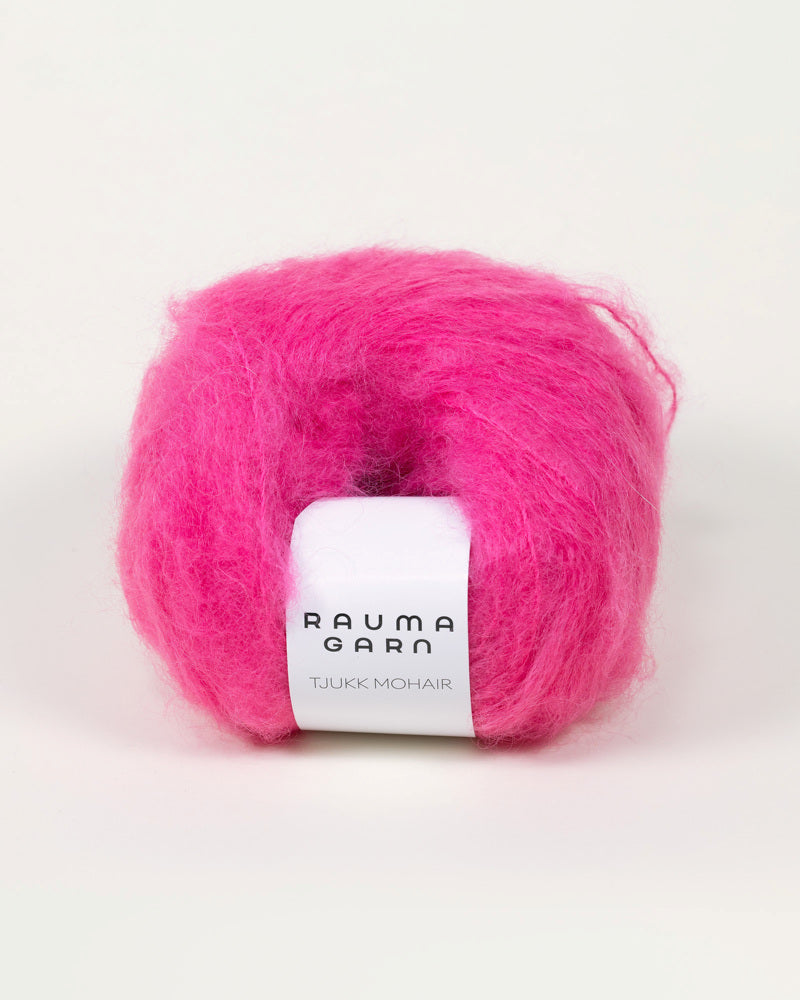 Tjukk Mohair Knæsj rosa  (106)