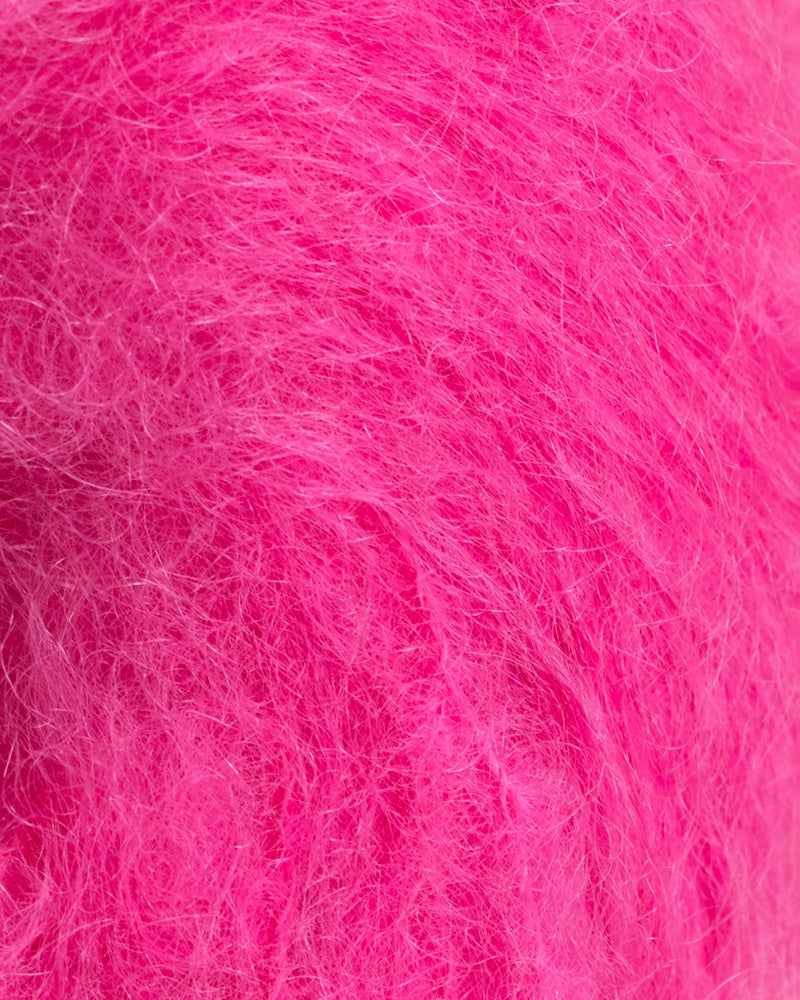 Tjukk Mohair Knæsj rosa  (106)