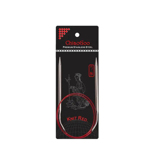 ChiaoGoo Knit RED Circular Needles (80 cm)