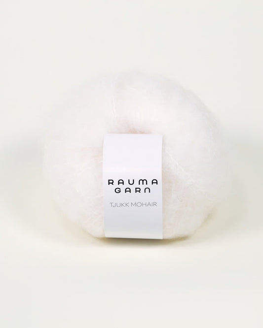 Tjukk Mohair Hvit (001)