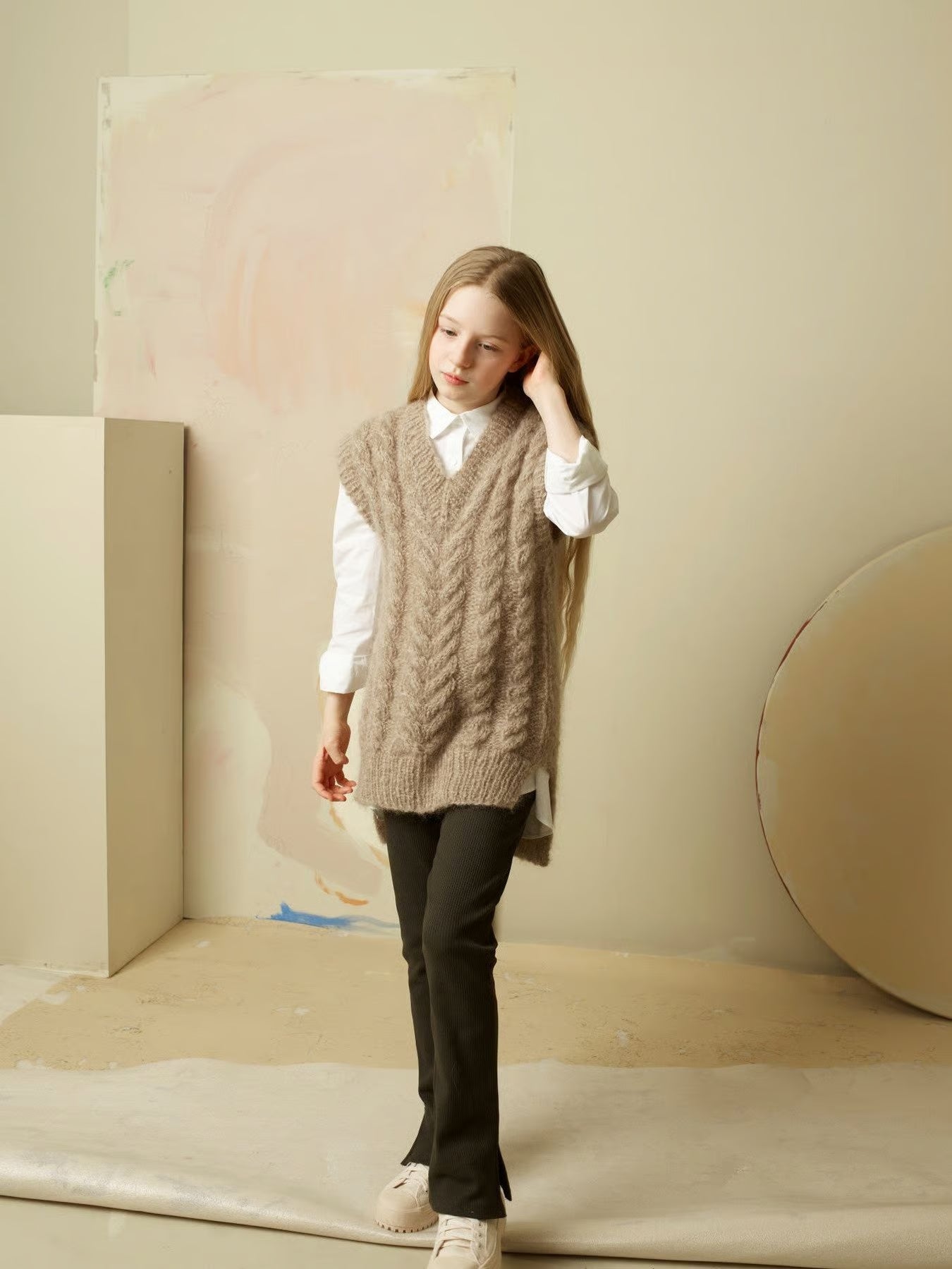 HEFTE 375 Vester Tjukk Mohair Barn & Dame