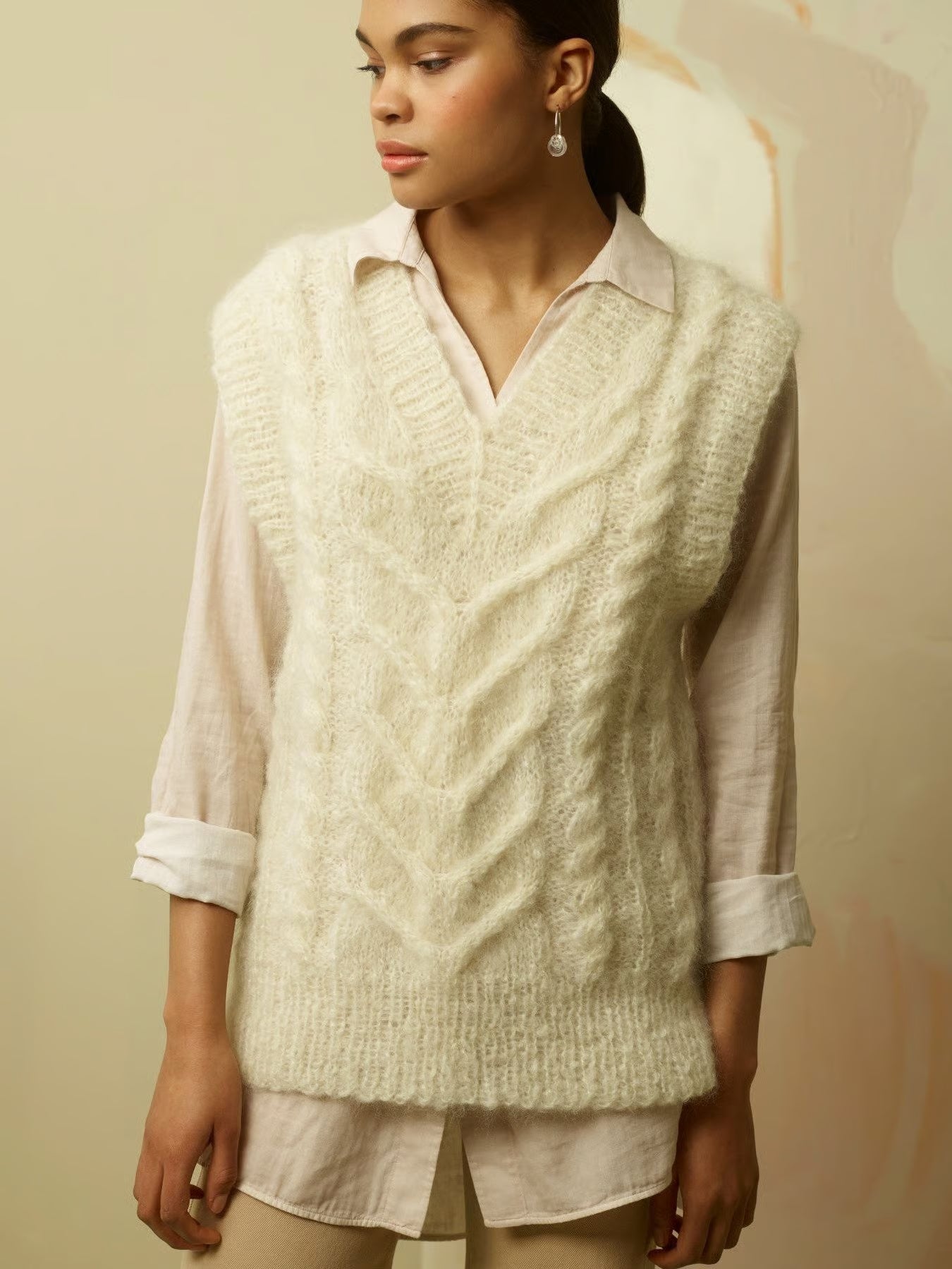 HEFTE 375 Vester Tjukk Mohair Barn & Dame