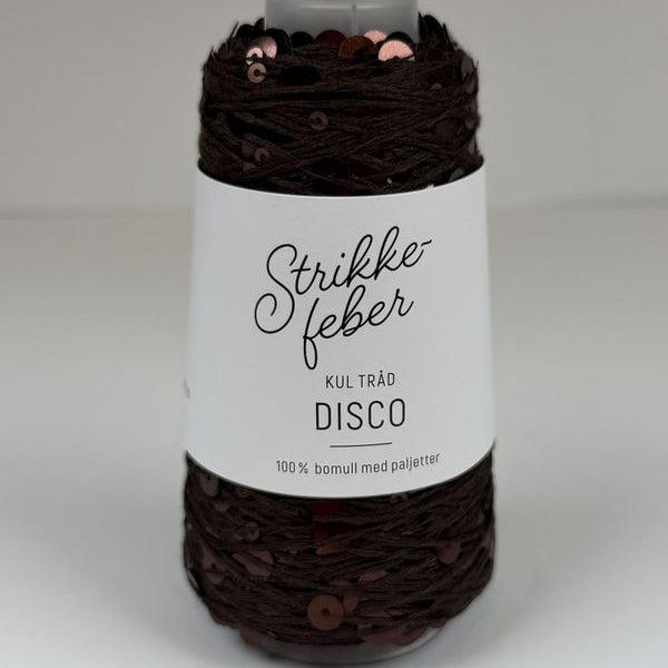 Strikkefeber Disco Brown with brown sequins (1612)