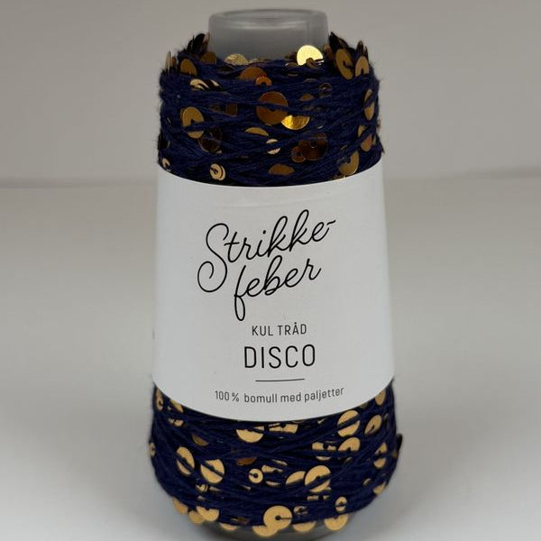 Strikkefeber Disco Dark blue with gold sequins (1619)
