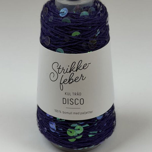 Strikkefeber Disco Dark purple with transparent sequins (1095)
